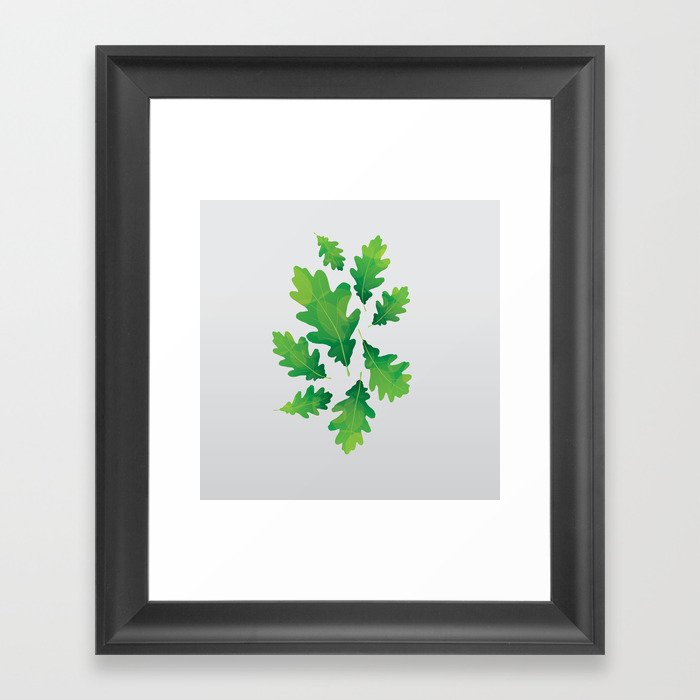 Oak Leaves Framed Art Print