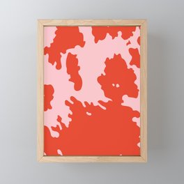 Bold Pink + Red Animal Print Spots Framed Mini Art Print