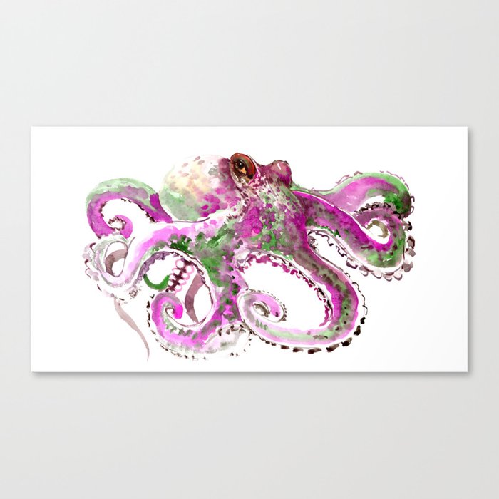 Smart Octopus Canvas Print
