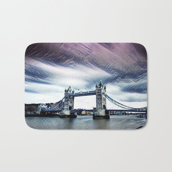 The Glorious London Bridge (Sunset & River) Bath Mat