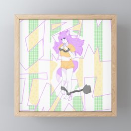 Crime Fox Girl Framed Mini Art Print