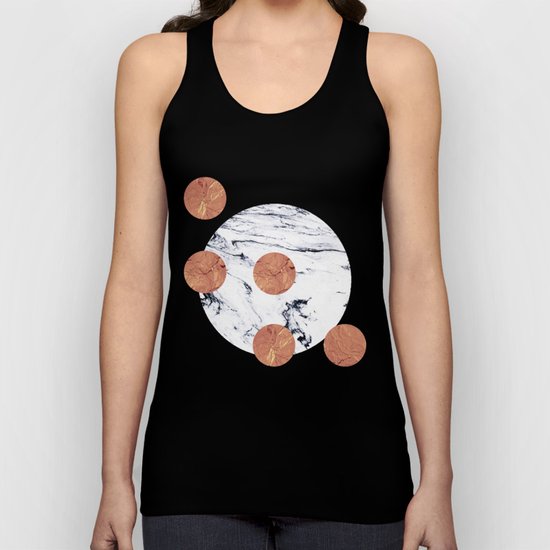 Marble + Pink + Copper #society6 #buyart #decor Unisex Tank Top