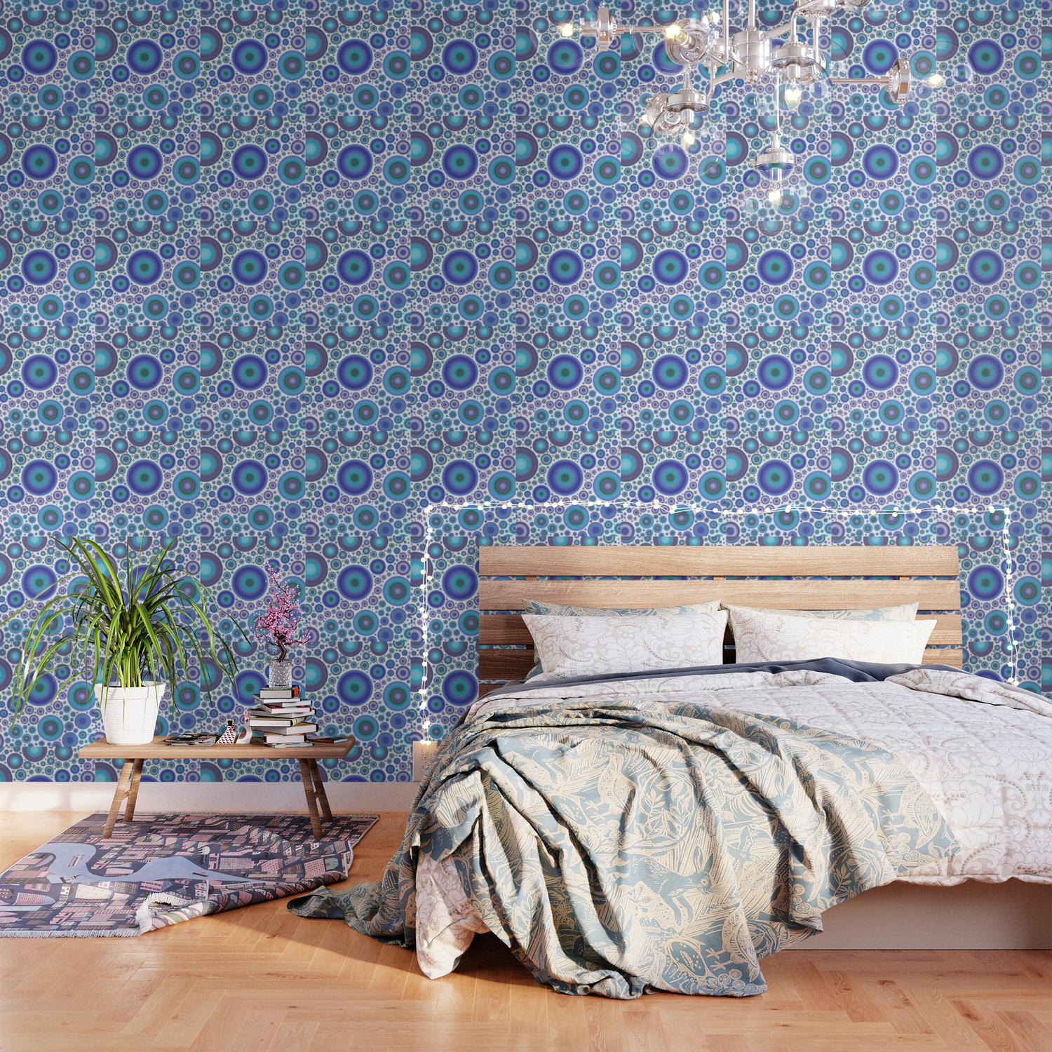 Bubbly Blue 7 Wallpaper By Onlyhumanstudio Society6