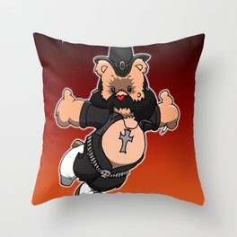 Lemmy Bear Throw Pillow