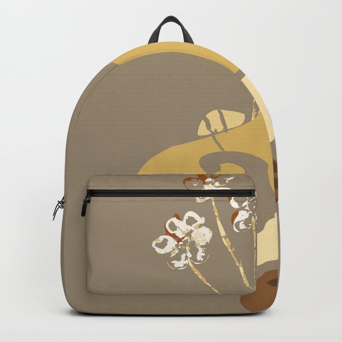 Abstract organic composition with colors and balance of stones Backpack