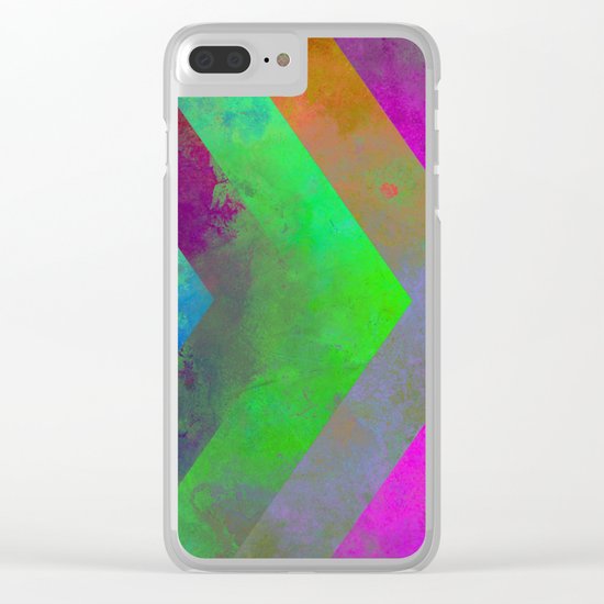 Textured Direction - Abstract, multi coloured, geometric painting Clear iPhone Case