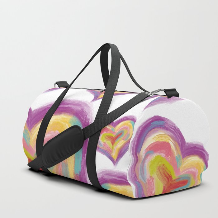 Watercolor heart pattern Duffle Bag