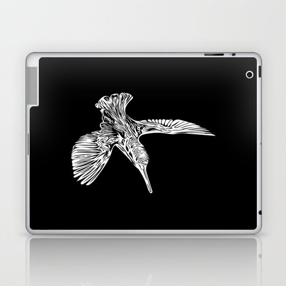 Elegant Vintage Kingfisher - Bird Nature Motif Laptop & iPad Skin