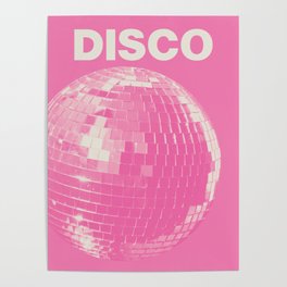 Pink Disco Ball Poster