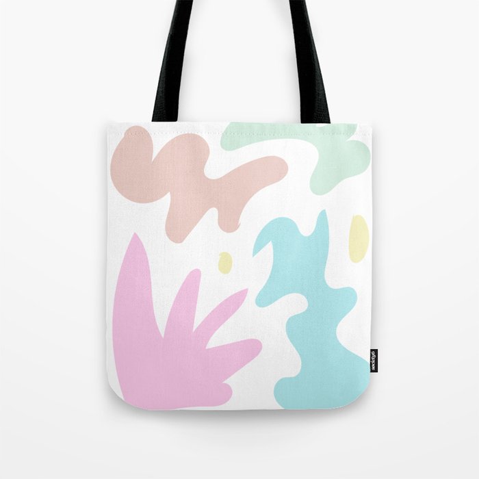 4 Abstract Shapes Pastel Background 220729 Valourine Design Tote Bag