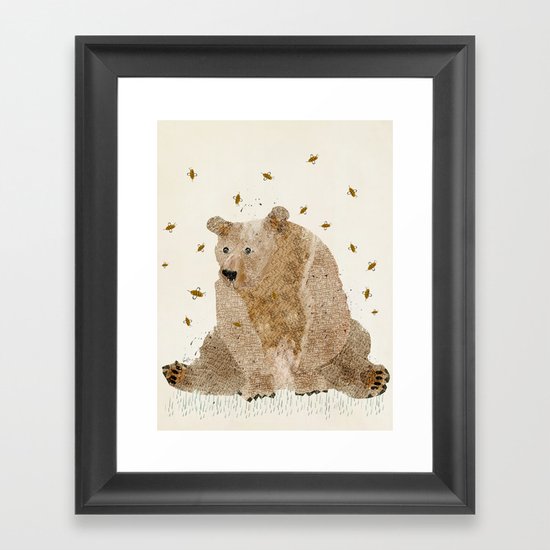bear grizzly Framed Art Print