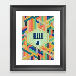 Hello You - An impossible City Vision - Colorful Abstraction in Contemporary art Framed Art Print