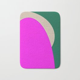 Abstract Composition in Green and Fuchsia Bath Mat