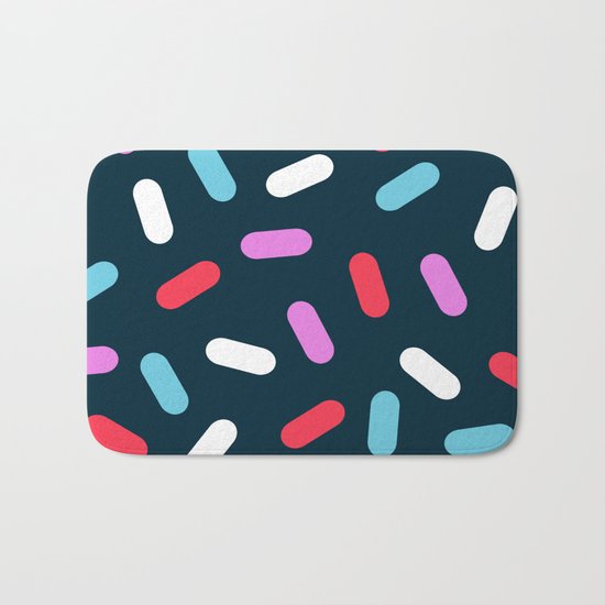 Ralph - pattern design neon bright modern trendy hipster wacka pop art 1980s 80s inspired memphis Bath Mat