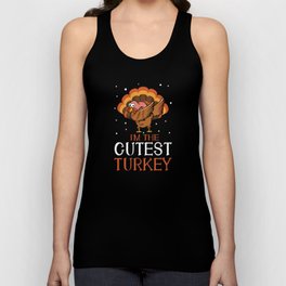 Dabbing Turkey I'm The Cutest Turkey Thanksgiving Unisex Tank Top