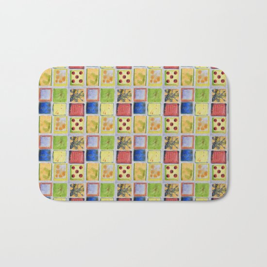 Nine Squares Showing Off Bath Mat
