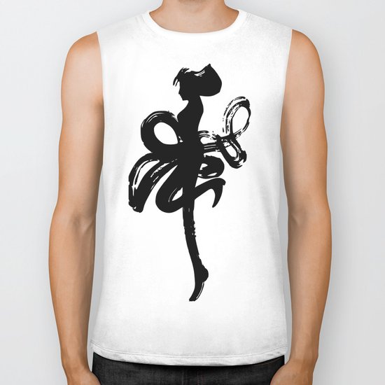 Zen brush Dancer Biker Tank