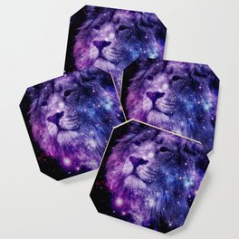 leo lion purple blue Coaster