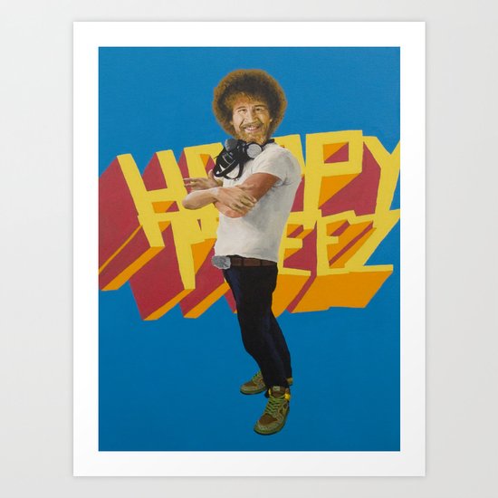 Hip Hop x Bob Ross Art Print
