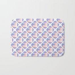 Mix of flag  : usa and scotland 2 with color gradient Bath Mat