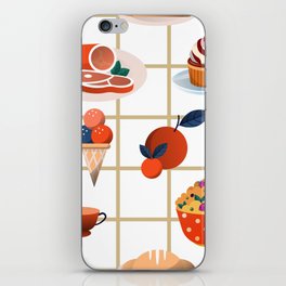 food_pattern_template_colorful_classic_decor iPhone Skin