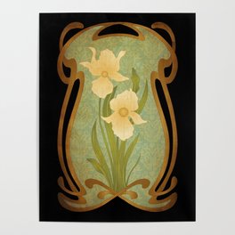 Art Nouveau Flowers Poster