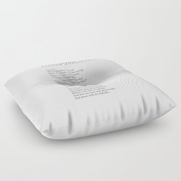 Daffodils - William Wordsworth Poem - Literature - Typography Print 1 Floor Pillow