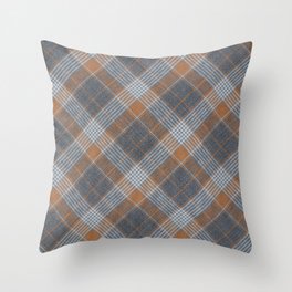 Checkered material tartan pattern textile texture background Irish style design material Throw Pillow