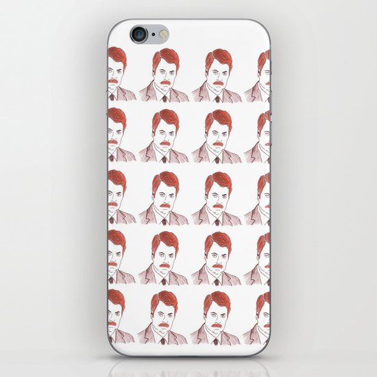 Ron Swanson "Diptych" iPhone & iPod Skin