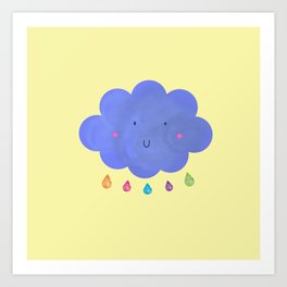 Happy cloud Art Print