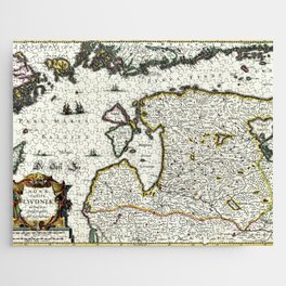 Map Jansson Nova Totivs Livoniae raremaps 1636 Jigsaw Puzzle