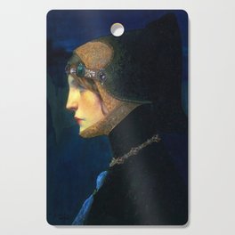 Head of a Lady in Medieval Costume by Lucien Victor Guirand de Scevola (c.1900) Cutting Board