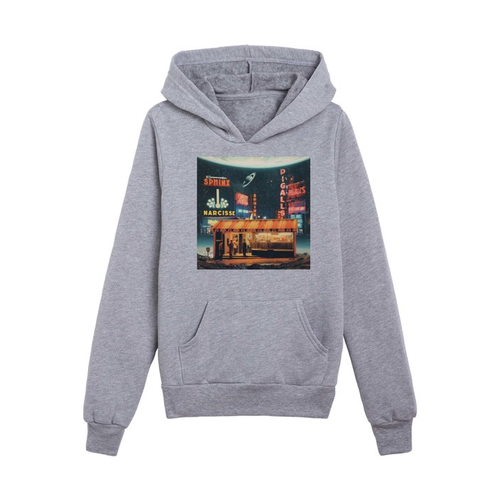 a Postcard from year 2347 Kids Pullover Hoodie