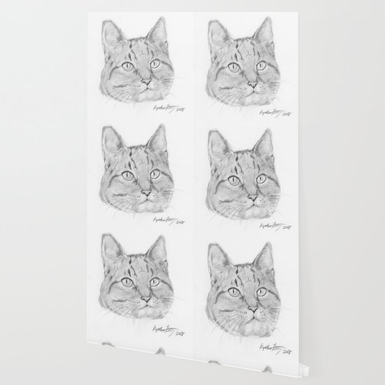 Cat Face Realistic Pencil Sketch Drawing Wallpaper By Kyokobartley