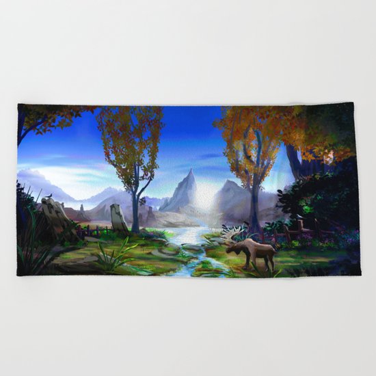 Light from the Mountains Beach Towel