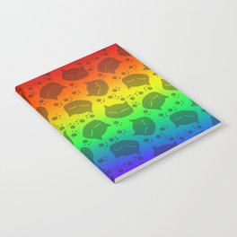 Rainbow Meows (black version) Notebook