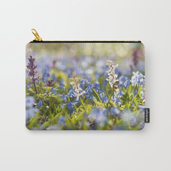 Spring flower meadow - Colorful flowers -floral on #Society6 Carry-All Pouch