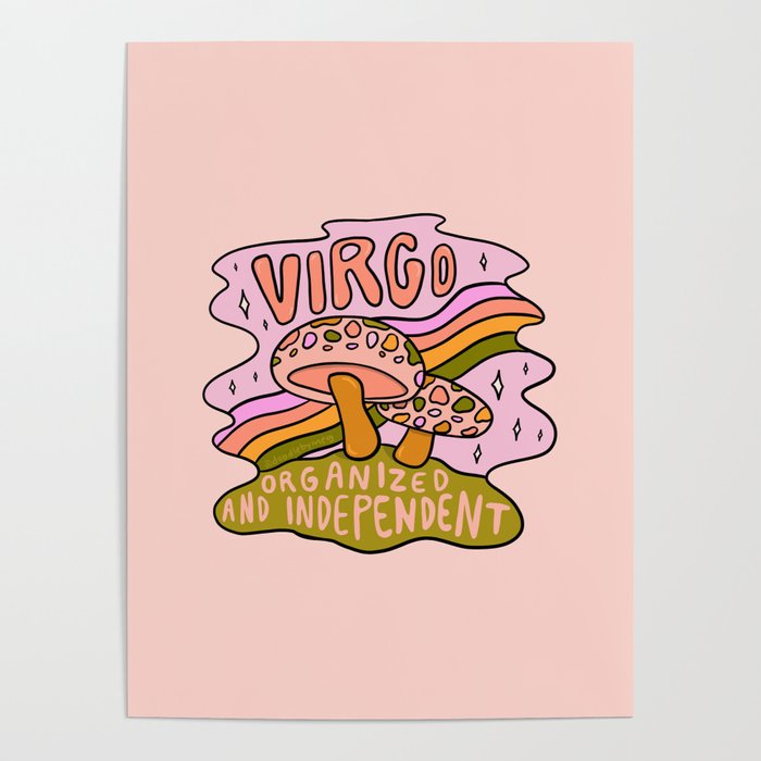 Virgo Mushroom Poster