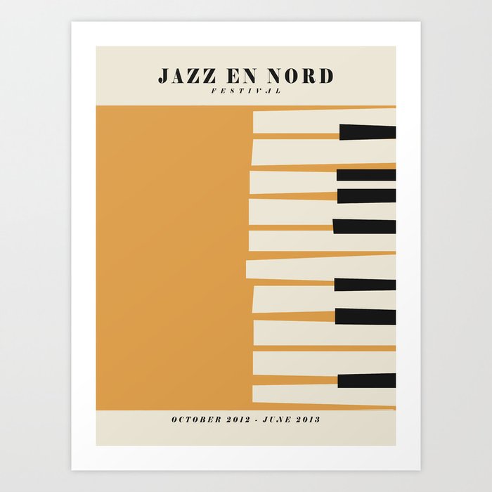 Vintage poster-Jazz festival-Jazz en nord 1. Art Print