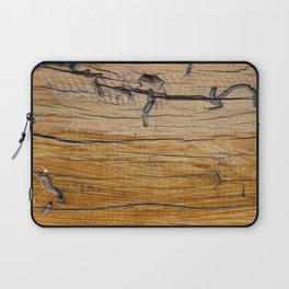 Natural wood background, wood slice and organic texture Laptop Sleeve