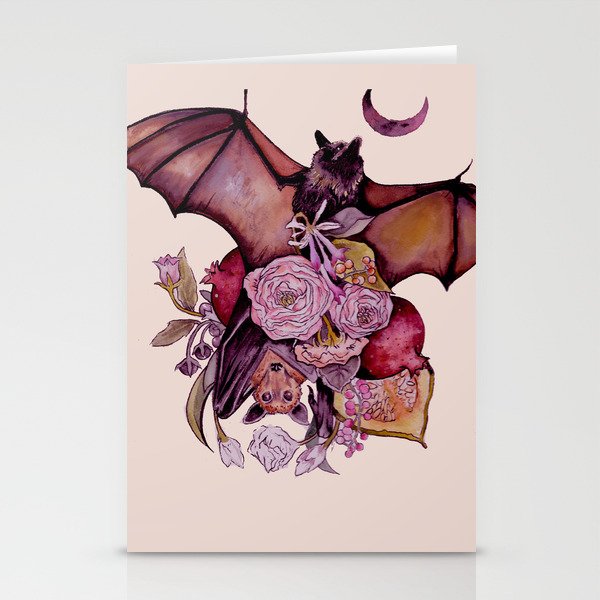 Fruit Bats Stationery Cards