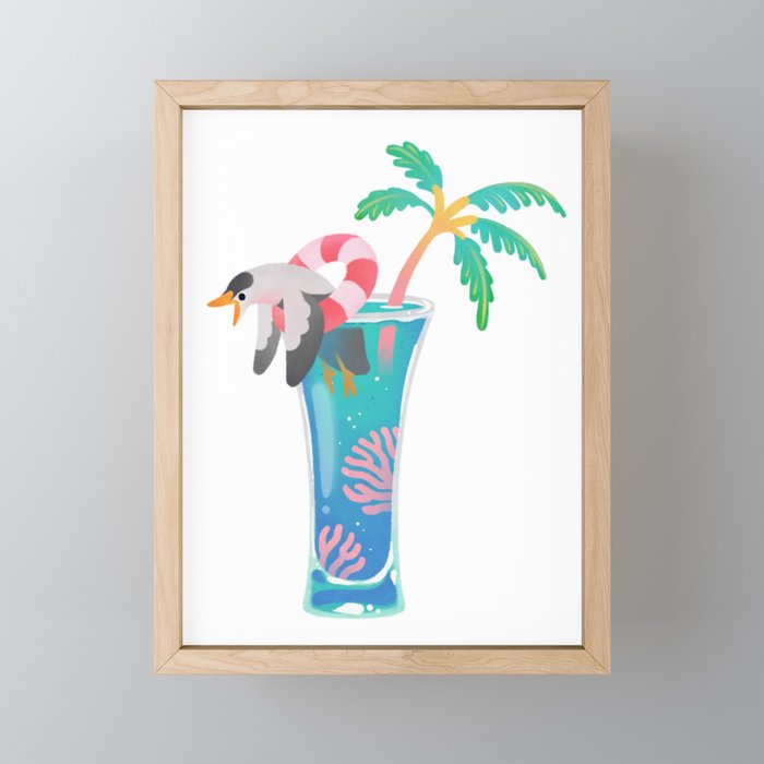 Summer cocktails Framed Mini Art Print