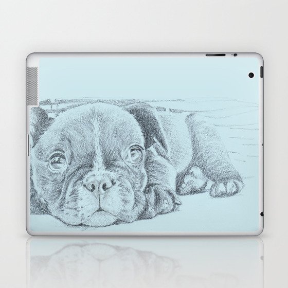 Sweet puppy blue Laptop & iPad Skin