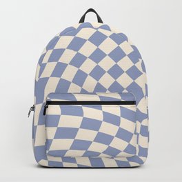 Sky Blue Checker Backpack