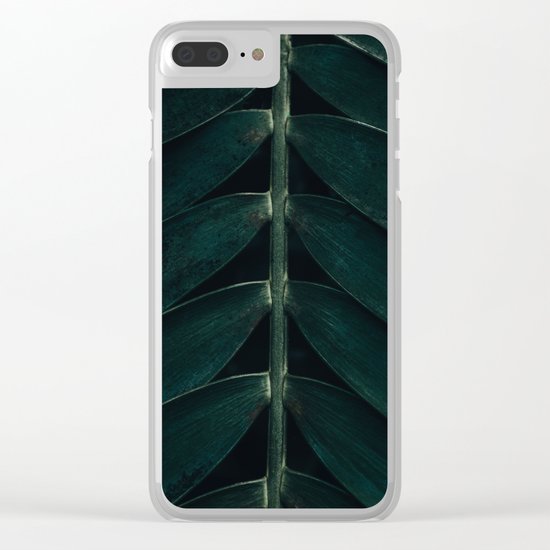 Green Leaves Clear iPhone Case