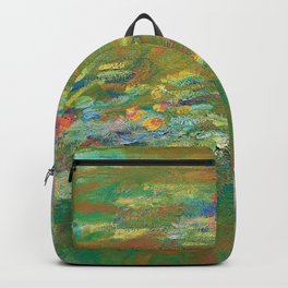 Lotus, Lilies, Pink, Monet, Art Prints Backpack