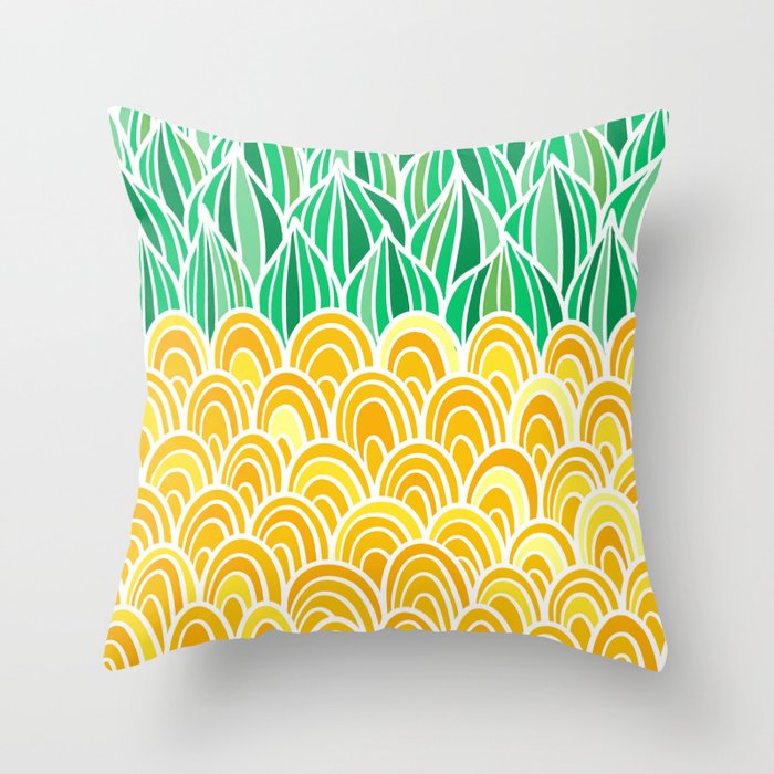 Pineapple Seas Throw Pillow
