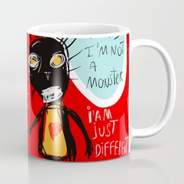Don't be affraid Coffee Mug | Painting, Graffiti, Fashion, Human, Illustration, Contemporaryart, Digital, Monster, Emmanuelsignorino, Streetart 