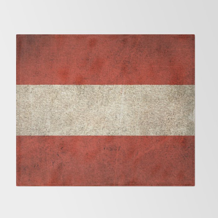 Old And Worn Distressed Vintage Flag Of Austria Throw Blanket By Jeffbartels Society6