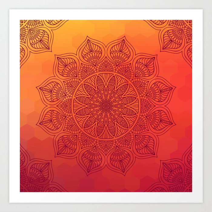 Sun Mandala Art Print by Mantra Mandala | Society6